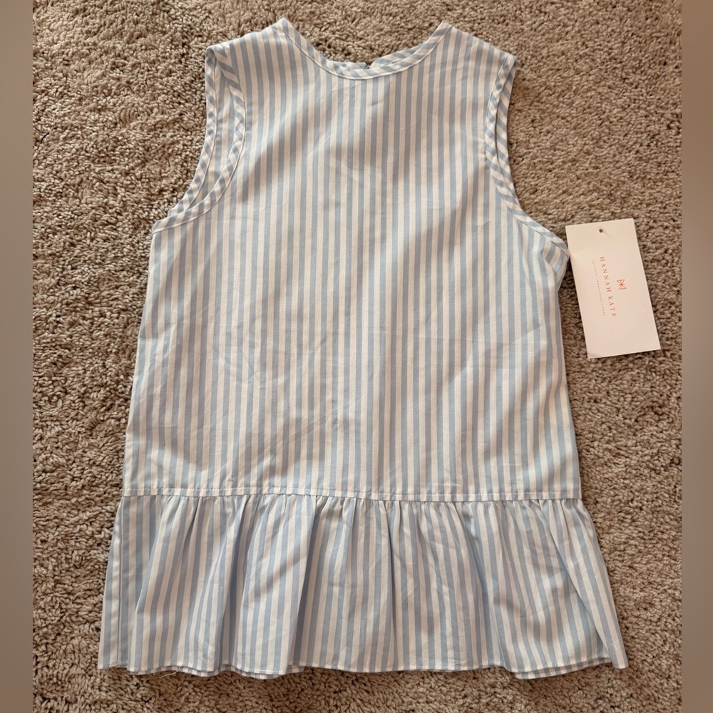 Blue Striped Kids Sleeveless Top